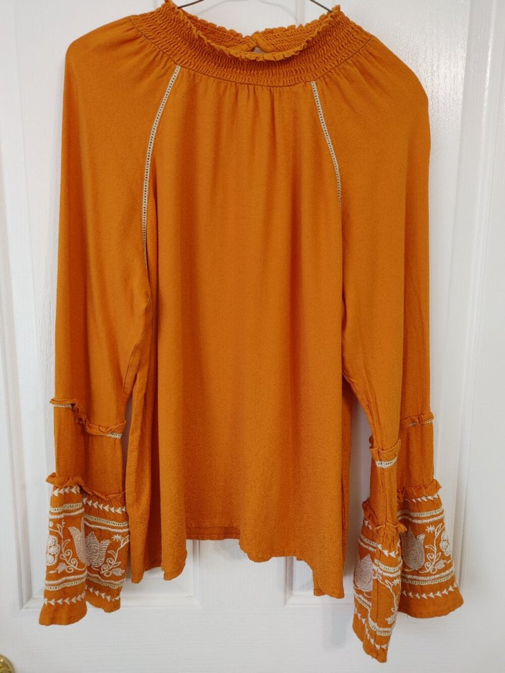 Embroidered XL Burnt orange top XL